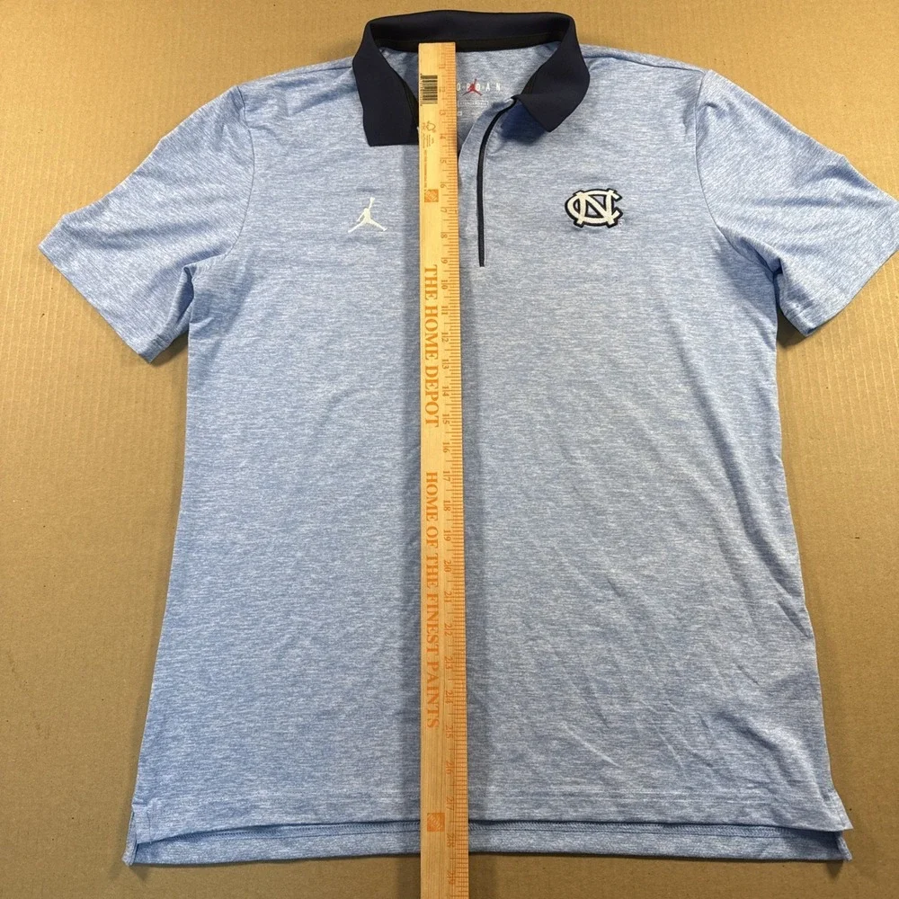 North Carolina Tar Heels Mens Shirt Medium‎ Jordan Blue Polo Top NCAA Basketball
